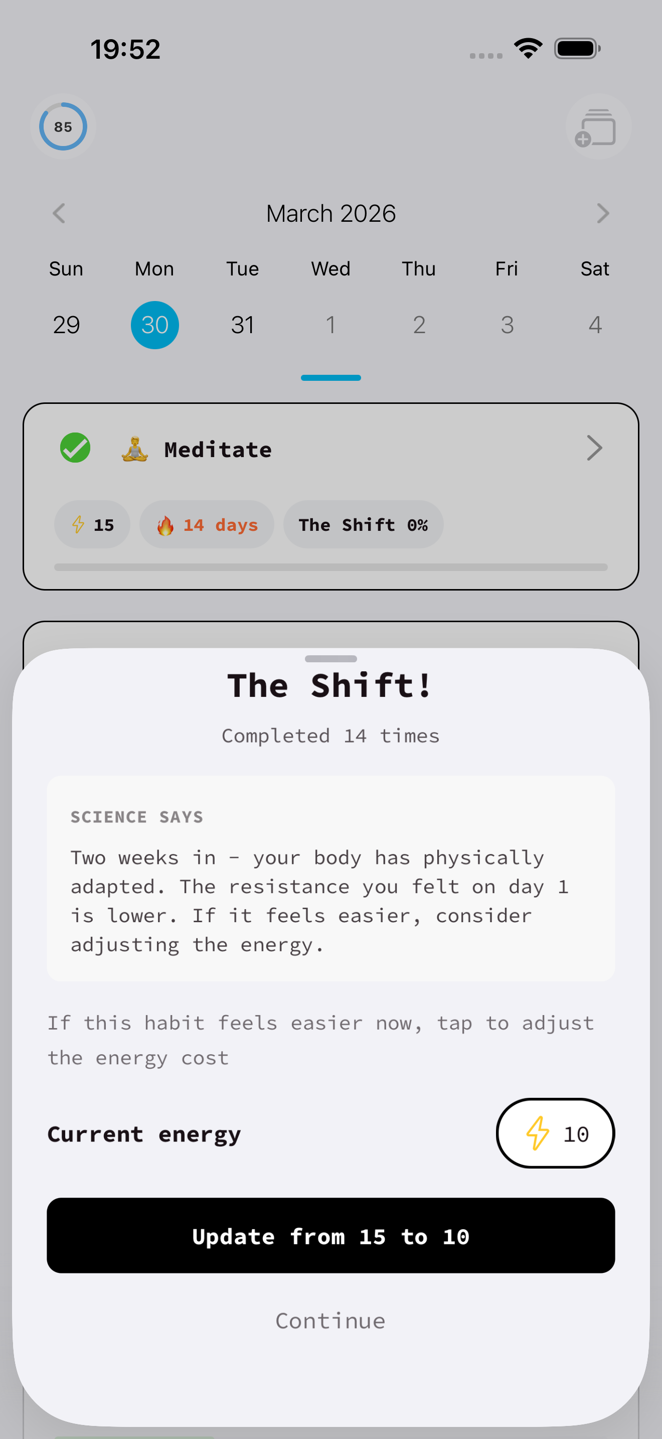 Karv Habits Get Easier the More You Do Them screen